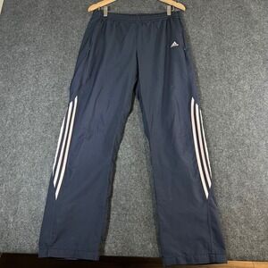 Adidas Womens Navy Pink Stripe Mesh Lined Track Pants 116799 Size M